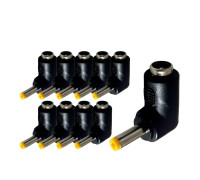 Переходник DC гнездо 5,5/2,5 мм (мама) - штекер 4,8/1,7 мм (папа), угловой, 10 шт