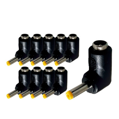 Переходник DC гнездо 5,5/2,5 мм (мама) - штекер 4,8/1,7 мм (папа), угловой, 10 шт