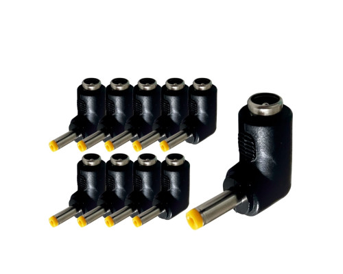 Переходник DC гнездо 5,5/2,5 мм (мама) - штекер 4,8/1,7 мм (папа), угловой, 10 шт