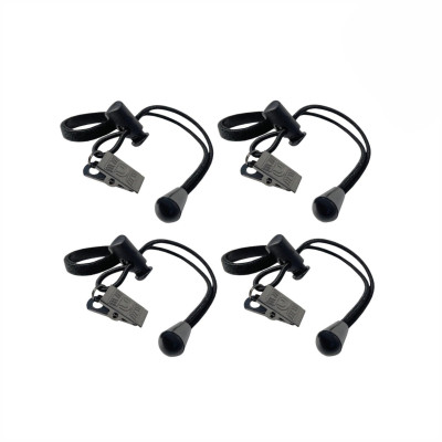 Крепление прищепка на резинке с фиксатором для фотофона, металл, 4 шт