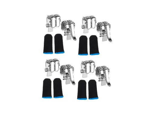 Триггеры L1R1 W6 для игры в PUBG и сенсорные напальчники, по 4 пары