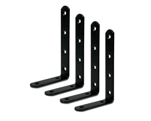 Бытовой уголок черный 128*77*20*3 мм, 4 шт
