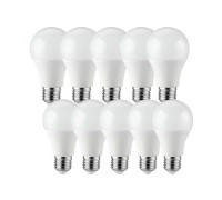 Комплект светодиодных лампочек 4000K, 11Вт, дневной белый свет с цоколем Е27, 10 шт