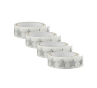 Светоотражающая термонаклейка Звезда для одежды, рюкзаков, колясок, 4 ленты по 1 метру