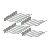 Крючок для торговой панели, нержавеющая сталь 25 см, диаметр 4 мм, 50 шт