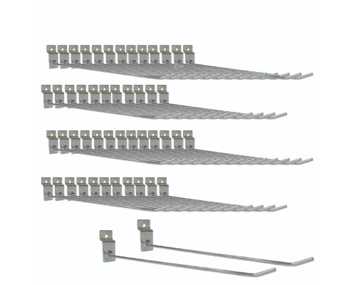 Крючок для торговой панели, нержавеющая сталь 20 см, диаметр 3 мм, 50 шт