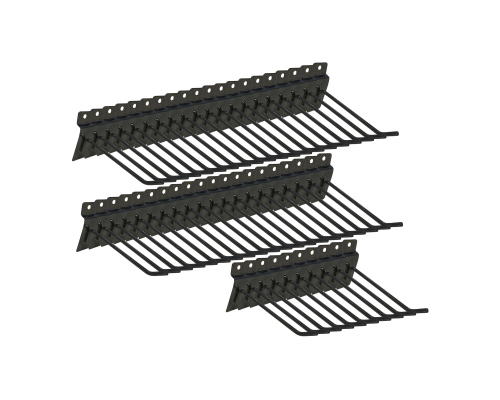 Крючок черный для торговой панели, длина 10 см, диаметр 4 мм, 50 шт