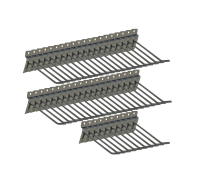 Крючок для торговой панели, нержавеющая сталь 10 см, диаметр 4 мм, 50 шт