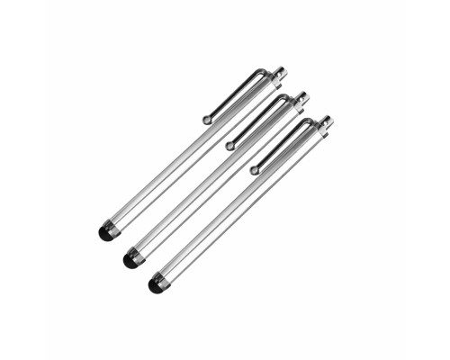 Универсальный стилус для рисования, для телефона, смартфона, планшета, серебристый, в комплекте 3 шт.