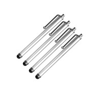 Универсальный стилус для рисования, для телефона, смартфона, планшета, серебристый, в комплекте 4 шт.