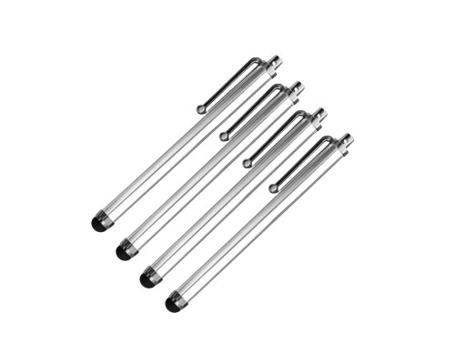 Универсальный стилус для рисования, для телефона, смартфона, планшета, серебристый, в комплекте 4 шт.