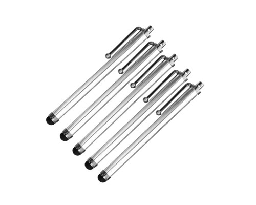 Универсальный стилус для рисования, для телефона, смартфона, планшета, серебристый, в комплекте 5 шт.