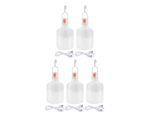 Переносная аккумуляторная лампа 20W для автомобиля гаражная, 5 шт