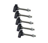 Крепежный винт барашек M6x30 с гайкой и шайбами, 5 шт