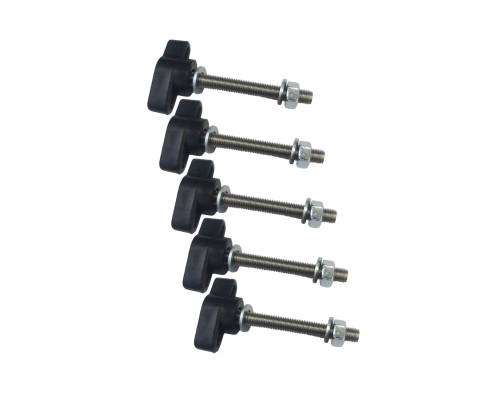 Крепежный винт барашек M6x30 с гайкой и шайбами, 5 шт