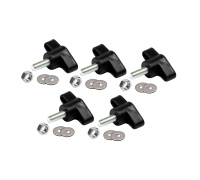 Крепежный винт барашек M6x10 с гайкой и шайбами, 5 шт