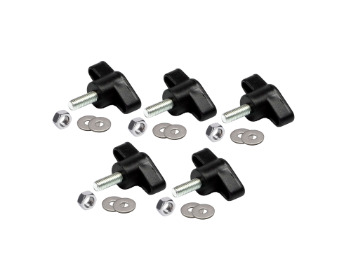 Крепежный винт барашек M6x10 с гайкой и шайбами, 5 шт