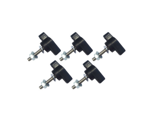 Крепежный винт барашек M6x20 с гайкой и шайбами, 5 шт