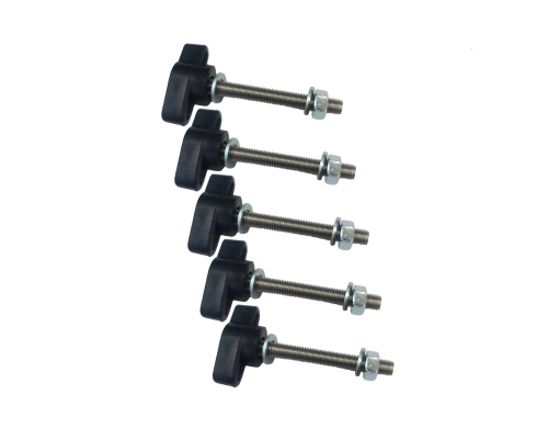 Крепежный винт барашек M6x40 с гайкой и шайбами, 5 шт