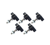 Крепежный винт барашек М5x20 с гайкой и шайбами, 5 шт