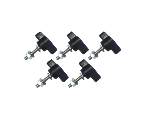 Крепежный винт барашек М5x20 с гайкой и шайбами, 5 шт