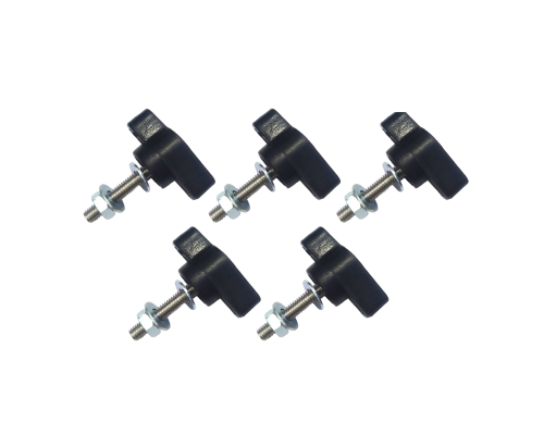 Крепежный винт барашек M4x20 с гайкой и шайбами, 5 шт