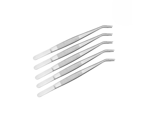 Пинцет для террариума, для рептилий, изогнутый длинный 25 см, 5 шт