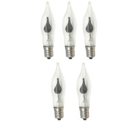 Лампочка мерцающая для рождественской горки, цоколь Е12, 5шт