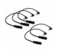 Переходник удлиненный угловой Mini Jack 3.5 мм (F) 3 pin - 3.5 мм (M) 4 pin, 5 шт