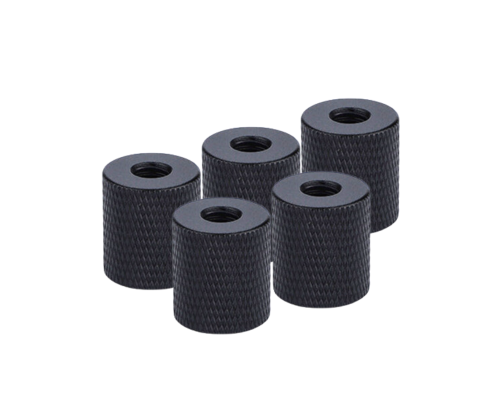 Переходник с резьбой 1/4"(F)-М5, черный, 5 шт