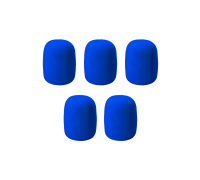 Ветрозащитная насадка для микрофона, поролоновая, цвет синий, 5 шт