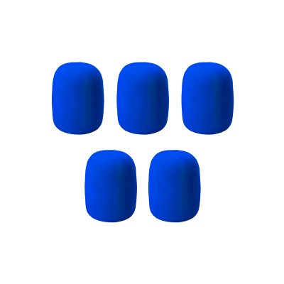 Ветрозащитная насадка для микрофона, поролоновая, цвет синий, 5 шт