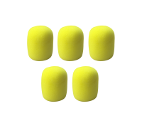 Ветрозащитная насадка для микрофона, поролоновая, цвет желтый, 5 шт