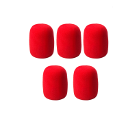 Ветрозащитная насадка для микрофона, поролоновая, цвет красный, 5 шт