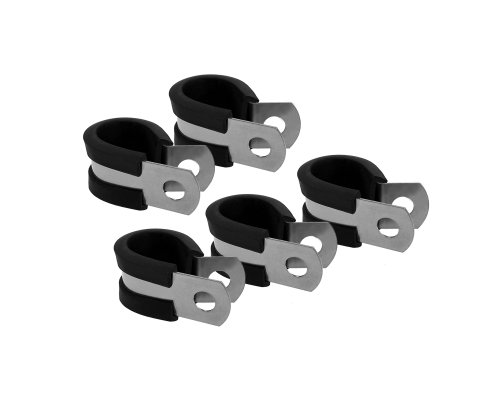 Хомут-скоба Руббер диаметр 14 мм с резиновым уплотнителем оцинкованная сталь, 5 шт