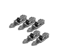 Замок-защелка стальной для ящика в комплекте с крючком, замок лягушка железный накидной, 5 шт