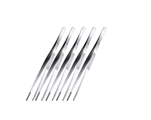 Пинцет для террариума, для рептилий, прямой длинный 25 см, 5 шт