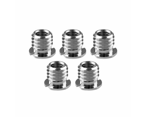 Резьбовой переходник 1/4"(F) - 3/8''(M) для штативов и микрофонных стоек, в комплекте 5 шт.