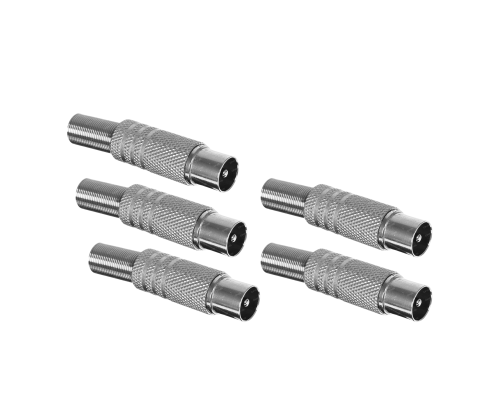 Разъем штекер TV (папа) под винт, без пайки, 5 шт