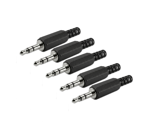Переходник mini-jack 3.5 мм папа стерео 3 pin, 5 шт