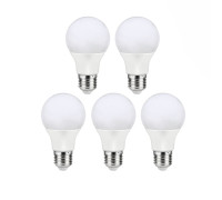 Лампа светодиодная 6500К/Е27/9Вт, холодный свет, 5 шт