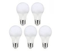 Лампа светодиодная 3000К/Е27/9Вт, теплый свет, 5 шт