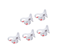Прищепка белая для фитолампы для шарового крепления диаметром 1.6 см, 5 шт