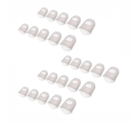 Напальчники силиконовые универсальные белые для игры на гитаре, размер XXS, XS, S, M, L, 25 шт