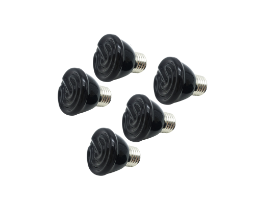 Нагревательная керамическая лампа для террариума, маленькая, 75 Вт, 5 шт