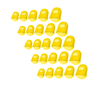 Напальчники силиконовые универсальные желтые для игры на гитаре, размер XXS, XS, S, M, L, 25 шт