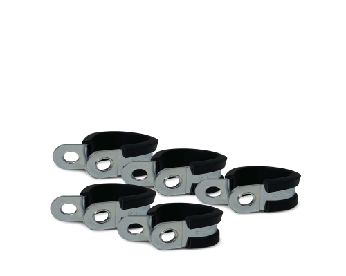 Хомут-скоба Руббер диаметр 18 мм с резиновым уплотнителем оцинкованная сталь, 5 шт