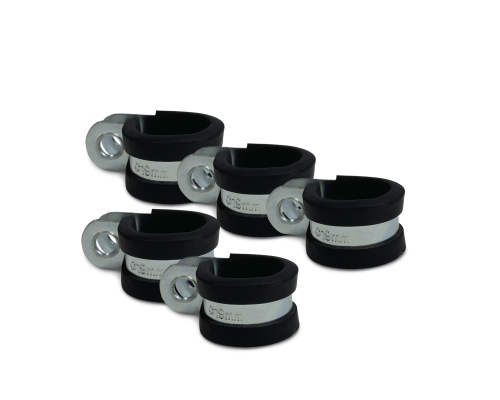 Хомут-скоба Руббер диаметр 19 мм с резиновым уплотнителем оцинкованная сталь, 5 шт