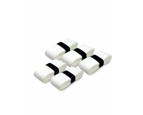 Намотка для ракетки, длина 110 см, ширина 2,5 см, толщина 0,7 мм, цвет белый, 5 шт