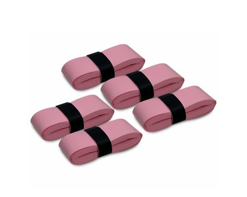 Намотка для ракетки, длина 110 см, ширина 2,5 см, толщина 0,7 мм, цвет розовый, 5 шт